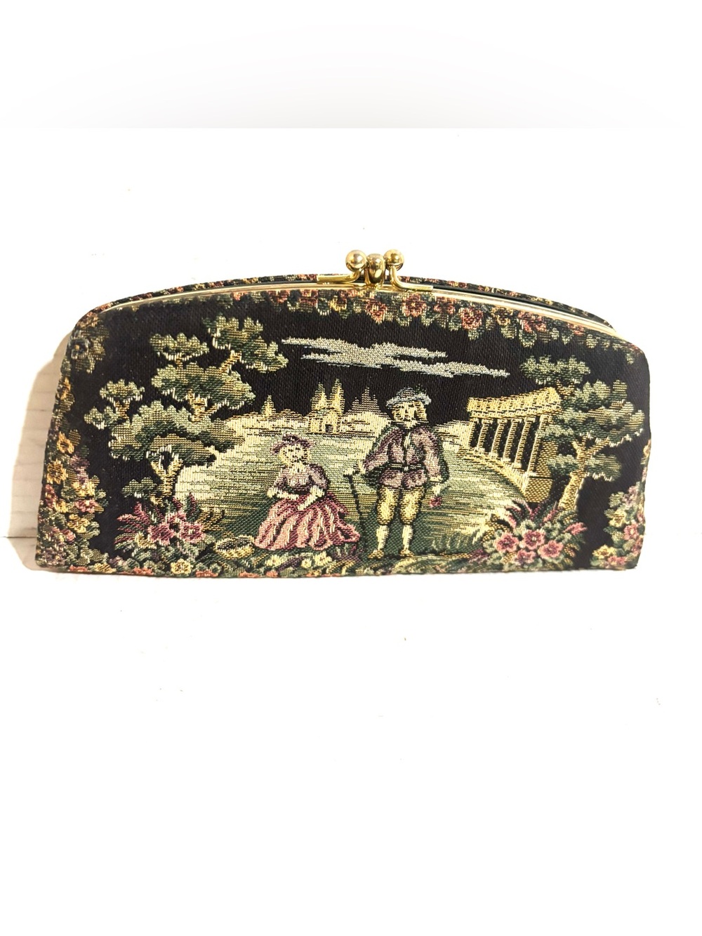 Frame vintage Clutch Handbag in Black and Pink